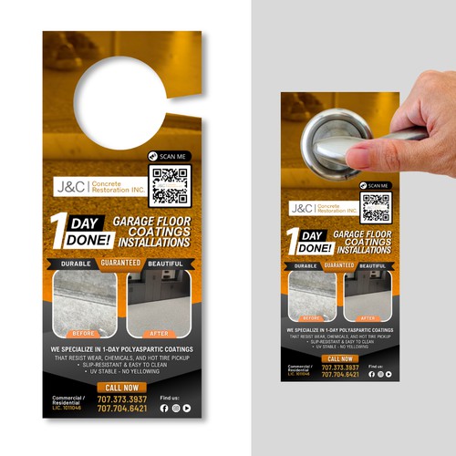 Door hanger ads concept design