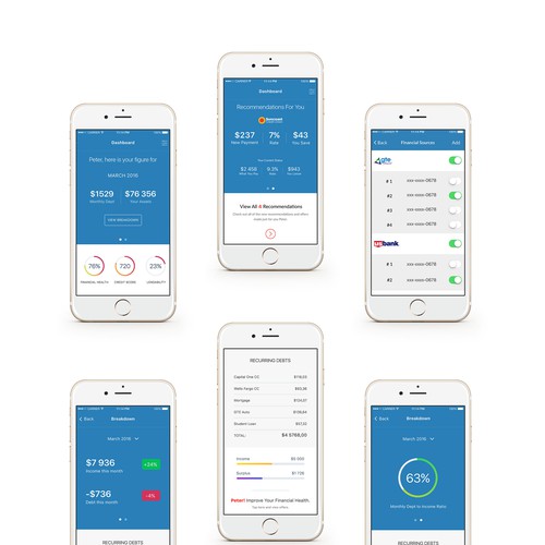 FinancialMe iOS App Design