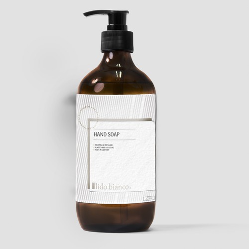  clean/organic packaging design for soap dispenser