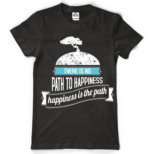 Create a cool/zen design for a tshirt with provided image and quote