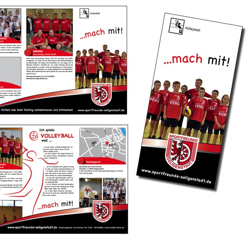 Flyer für einen Volleyball-Verein 