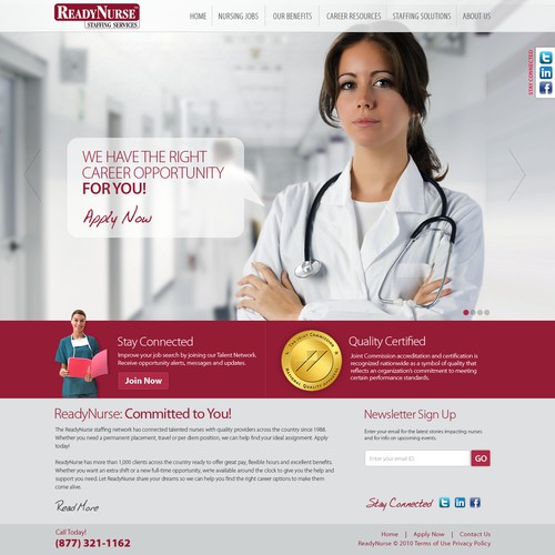 ReadyNurse needs a new website design