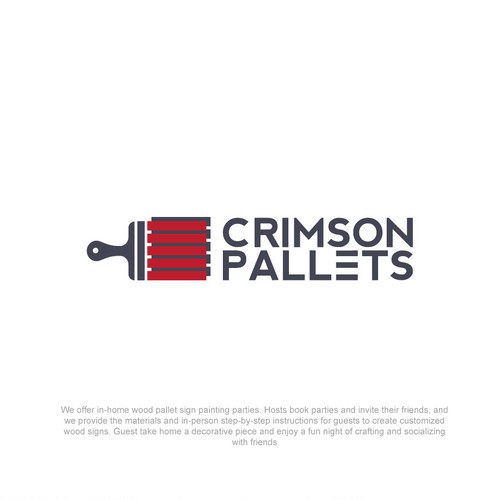 Crimson Pallets Creative Logo Design
