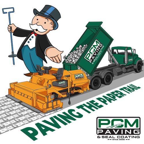 Monopoly Cartoon of Image for Paving Company