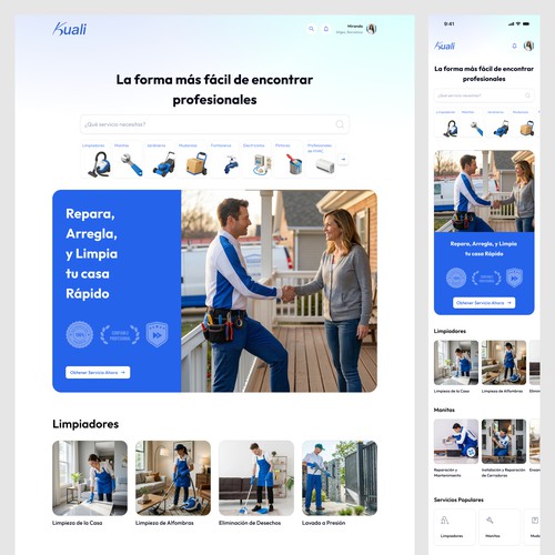 On-Demand Home Services & Cleaning Platform UI/UX