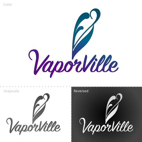 Create retro logo for a vapor lounge business, VaporVille