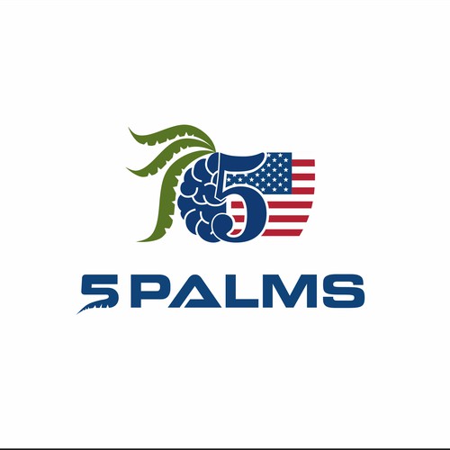 brain,palm leaves and add flag Amerika for respect, this logo for medical brain of militer Amerika