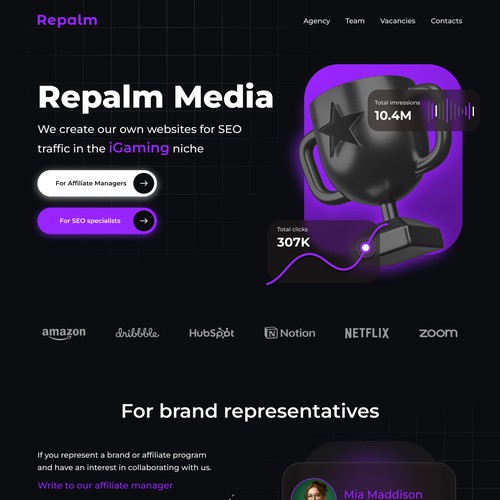 Repalm media // website
