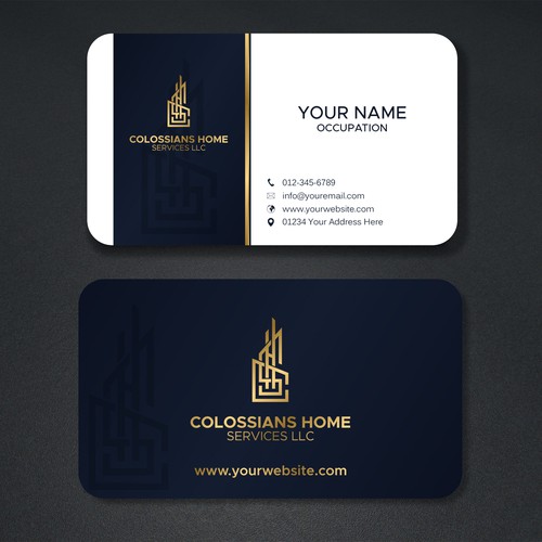 Logo and Business card for a residential construction company.