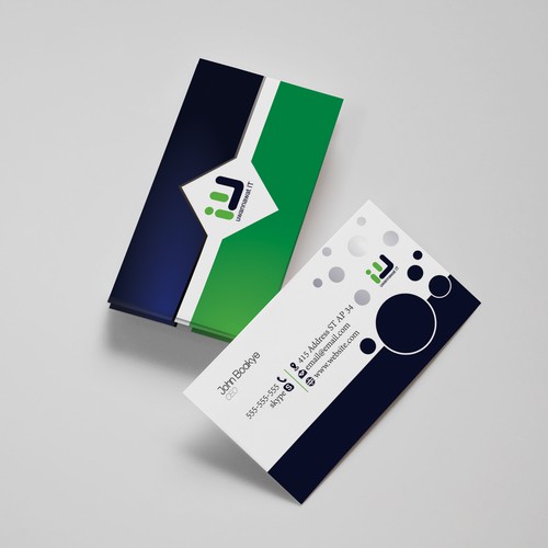 Create a business card for a slightly offbeat IT services provider:  uwannawat IT