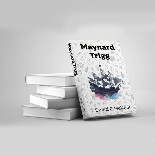 Book cover design and illustration for a novel