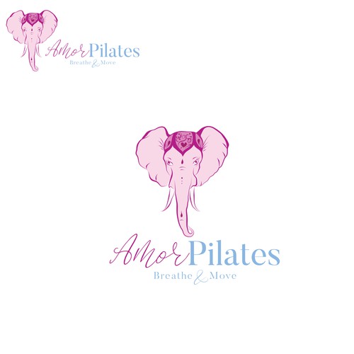 Logo concept for Pilates studio Amor Pilates Breathe&Move