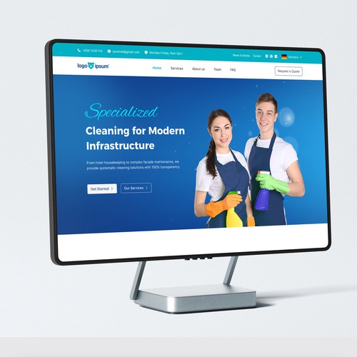 Cleaning Service Website UI