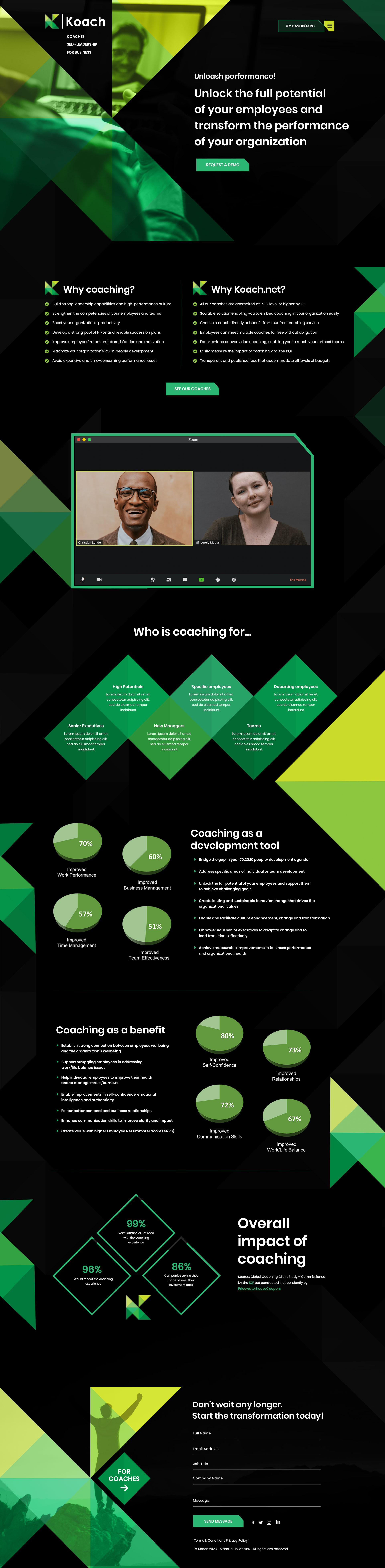 One page redesign