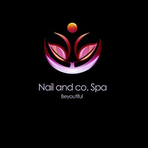 Create an elegant logo for a high end nail salon and spa