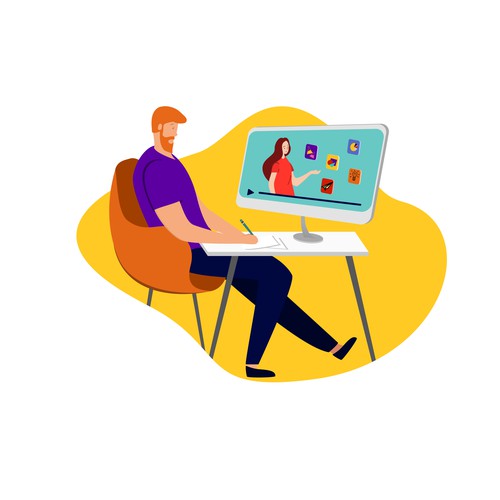 Illustration for educational platform