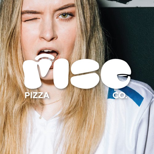unique and quircky logotype for pizza brand