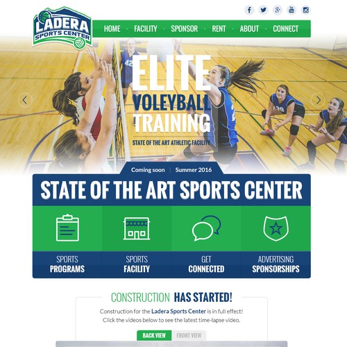 Ladera Sports Center website design