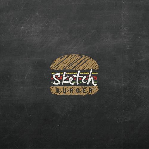 Sketch burger logo