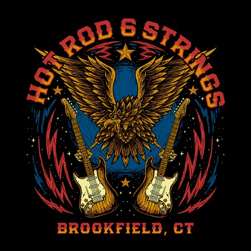 Guitar Shop Graphic Illustration Design
