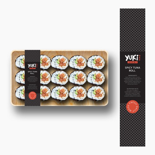 Packaging design for sushi box
