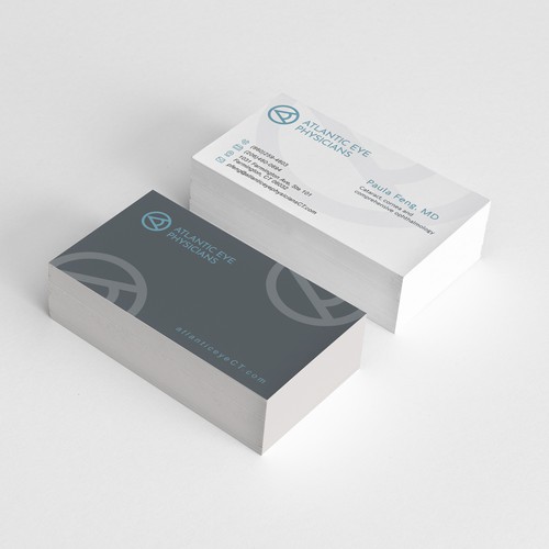Business cards for Atlantic Eye Clinic
