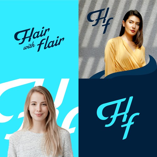 Clean & beautiful logo for a high-end hairdressing salon