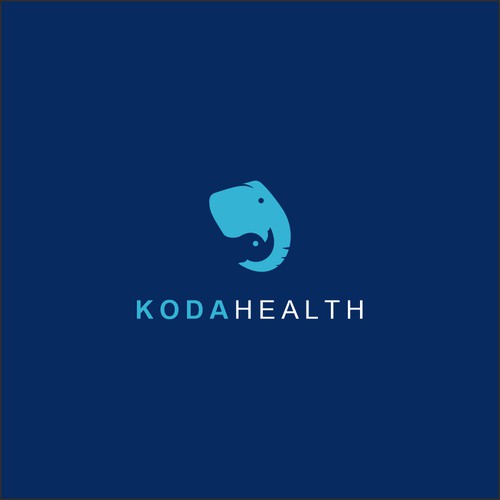 Negative Space Elephant Logo