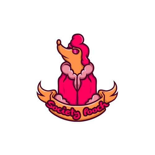 Create a fun and modern illustration for logo for Society Pooch