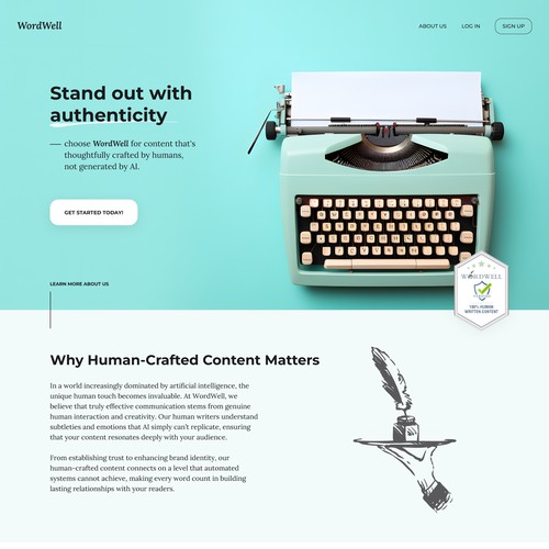 Landing page 