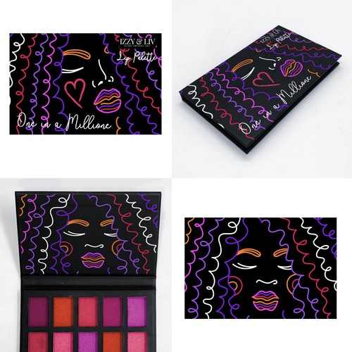 Lip color palette packaging