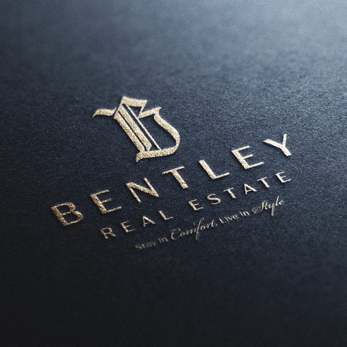 Bold design for a classy real estate company.