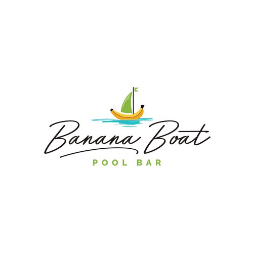 Logo for a cool and fun pool bar