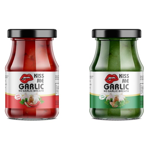 label design for Garlic lovers
