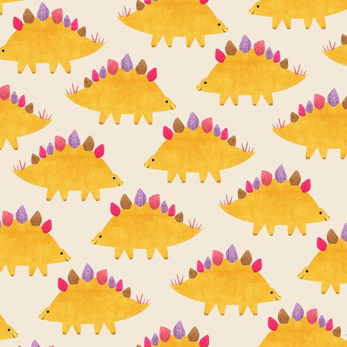 Stegosaurus fabric print