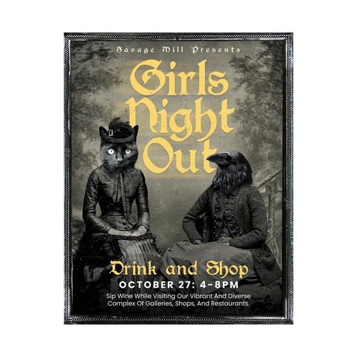 Girls Night Out Halloween Poster