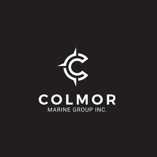 simple bold and clean logo concept for Colmor marine group