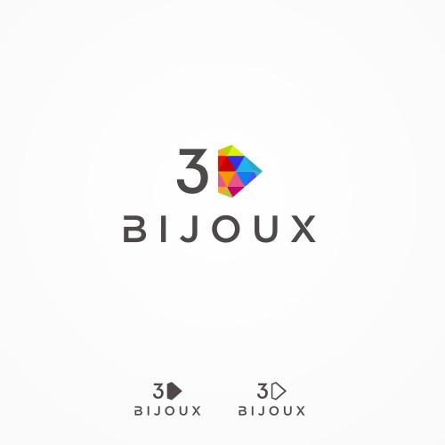 Create a modern and refined logo for 3D Bijoux !