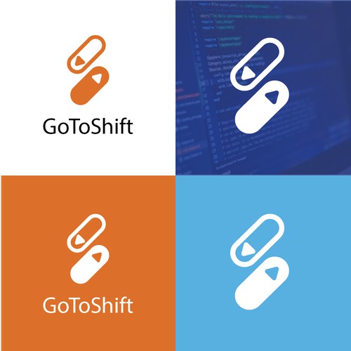 modern logo for an absence startup company, GoToShift