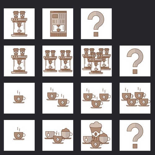 Coffee machine website Icons