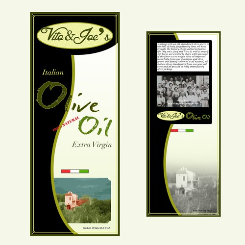 bold logo concept for italian olive oil