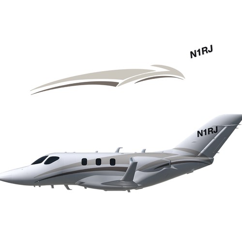 HondaJet Exterior Paint Design – Tail Number N1RJ