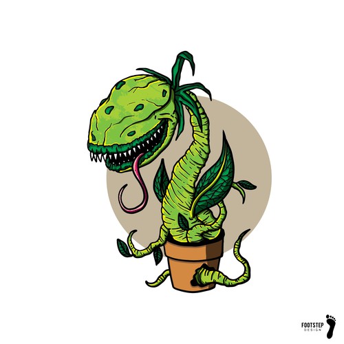 Meat eating plant illustrated design
