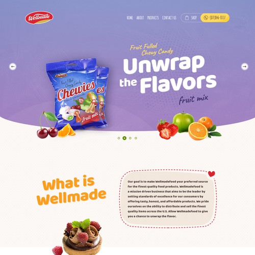 Candy factory website design