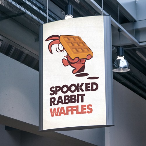hipster, cool logo concept for waffle brand