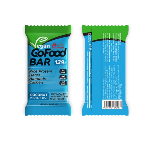 Packaging design for Vegan GoFood Bar