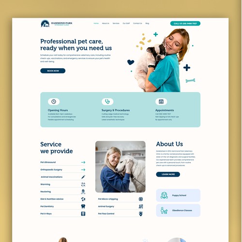 Website Design for Vet Clinic