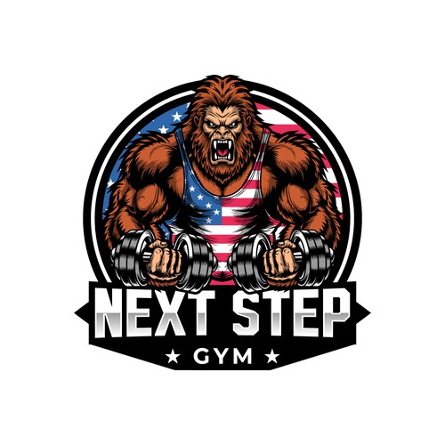 Bigfoot logo design fot gym 