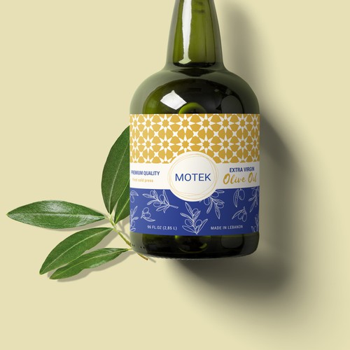 Label design for an olive oil