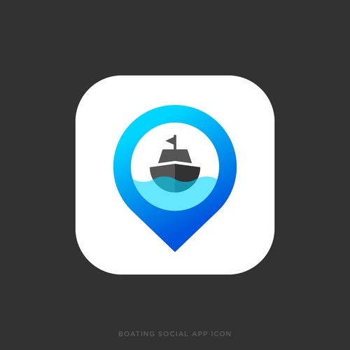 App icon for a new boating social app